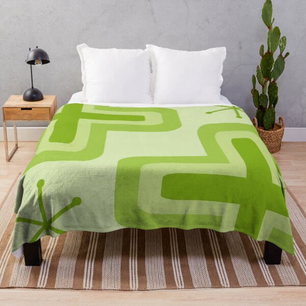 Item preview, Mid Century Modern Crosses Chartreuse designed and sold by thepixelgarden.