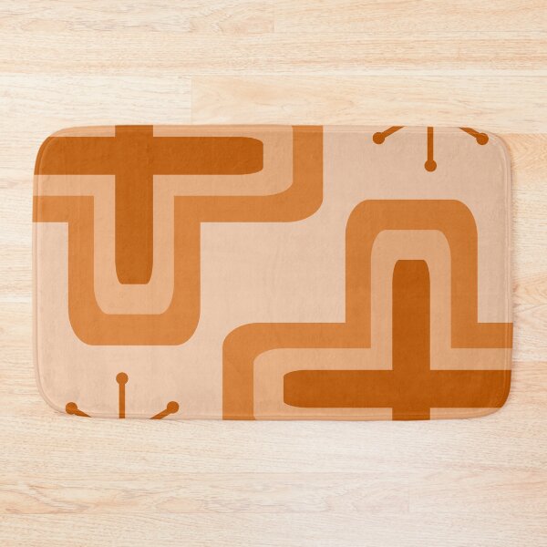 Item preview, Mid Century Modern Crosses Light Orange designed and sold by thepixelgarden.