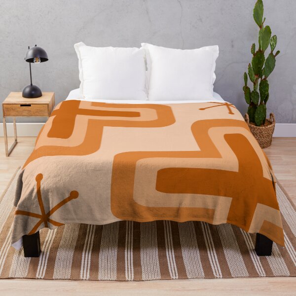 Item preview, Mid Century Modern Crosses Light Orange designed and sold by thepixelgarden.