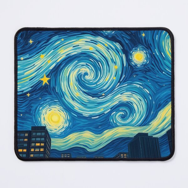 Item preview, Swirling Skies Above the City designed and sold by ArtComixHaven.