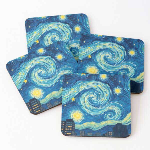 Item preview, Swirling Skies Above the City designed and sold by ArtComixHaven.