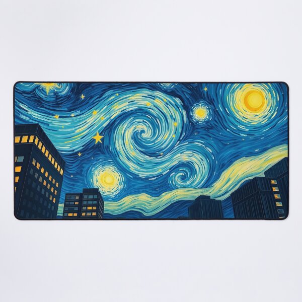 Item preview, Swirling Skies Above the City designed and sold by ArtComixHaven.