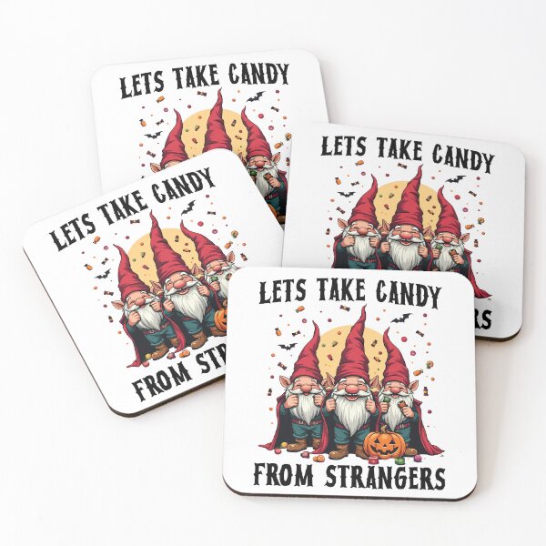 Item preview, Let's Take Candy from Strangers Funny Halloween Gnomes designed and sold by ivotee.
