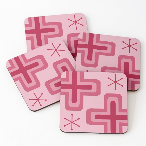 Item preview, Mid Century Modern Crosses Red designed and sold by thepixelgarden.