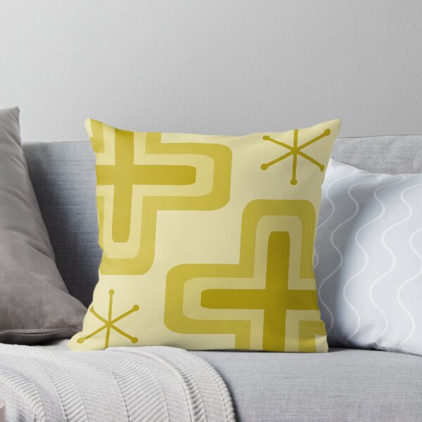 Item preview, Mid Century Modern Crosses Yellow designed and sold by thepixelgarden.