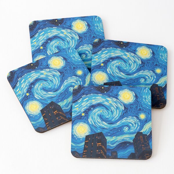 Item preview, Urban Stars Beneath a Swirling Sky designed and sold by ArtComixHaven.
