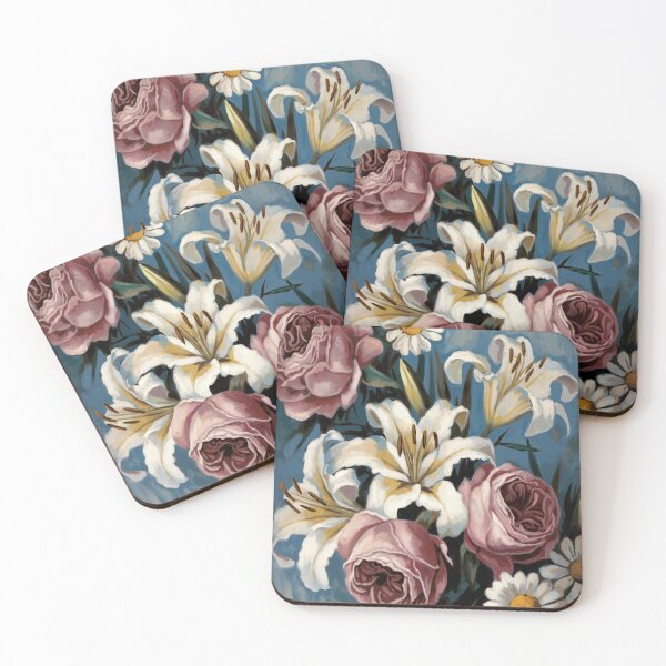 Item preview, Sfumato Art Style With Rose, Daisy And Lily Flowers designed and sold by pixelplaza.