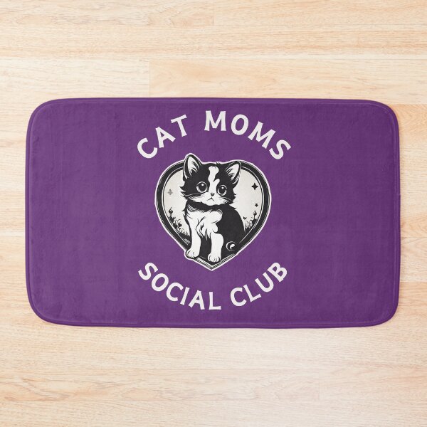 Item preview, Black and white Cat Moms Social Club designed and sold by ErSaSolutions.