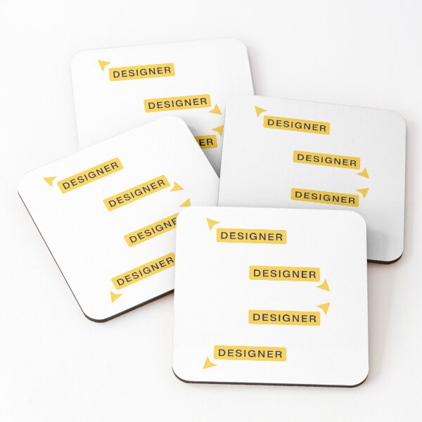 Item preview, 4 pack designer (yellow) - UX Designer | Product Designer | UI Designer Stickers designed and sold by PoshPixel.