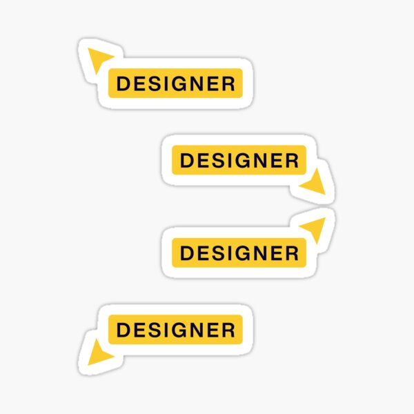 Item preview, 4 pack designer (yellow) - UX Designer | Product Designer | UI Designer Stickers designed and sold by PoshPixel.