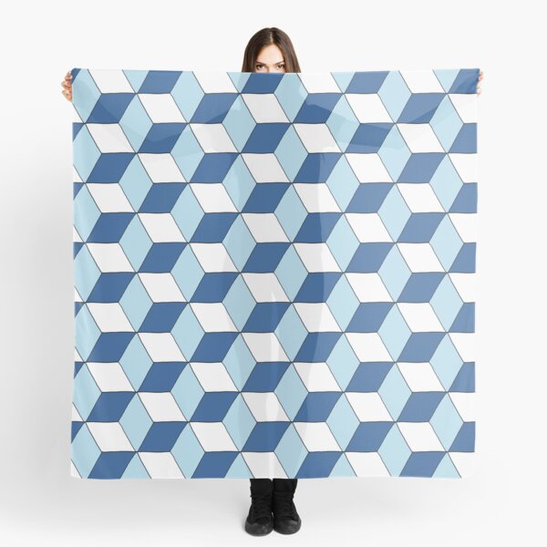 Cubes bleus Foulard