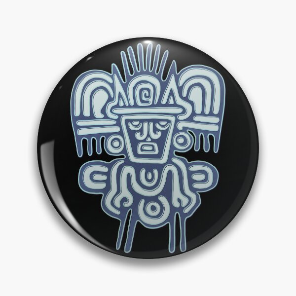 Item preview, Blue fantastic human figure Mexican flat stamp  designed and sold by DaveDanchuk.