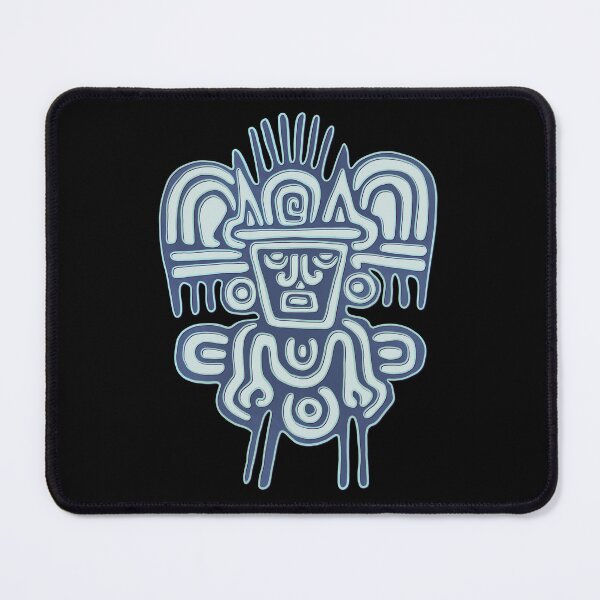 Item preview, Blue fantastic human figure Mexican flat stamp  designed and sold by DaveDanchuk.