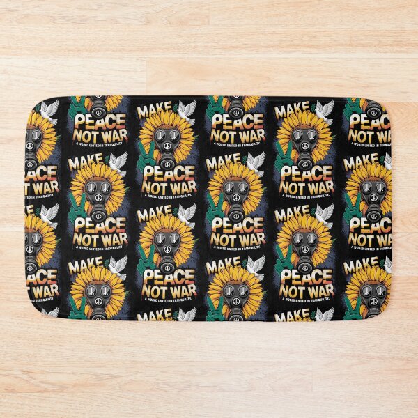 Item preview, Make Peace Not War" Sunflower and Gas Mask Peace Design designed and sold by ObjCrea123.
