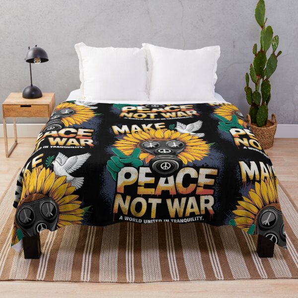 Item preview, Make Peace Not War" Sunflower and Gas Mask Peace Design designed and sold by ObjCrea123.