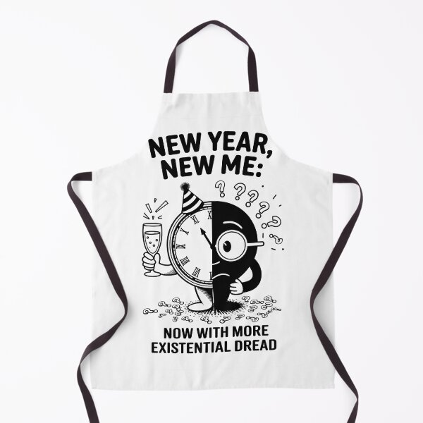 Aperçu de l'œuvre New Year, New Me: Now with More Existential Dread" Funny New Year Design créée et vendue par ObjCrea123.