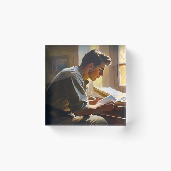 Item preview, Young man studying diligently designed and sold by MoodyFrames.