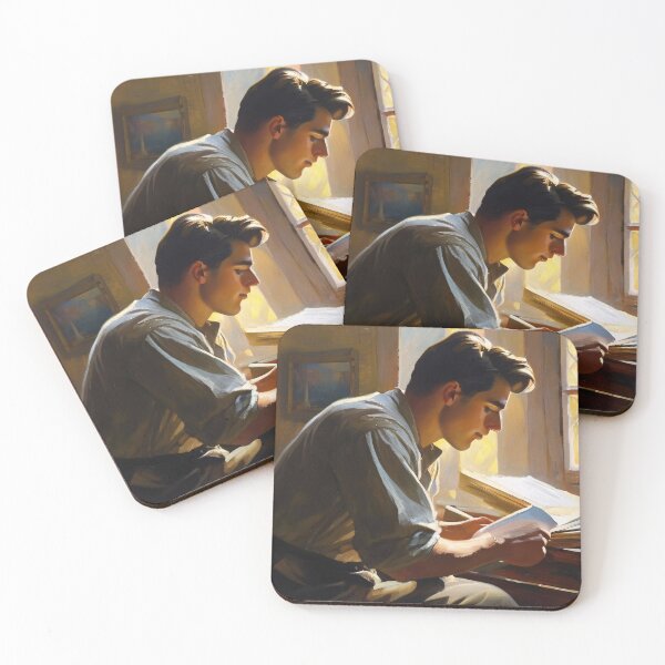 Item preview, Young man studying diligently designed and sold by MoodyFrames.
