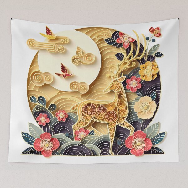 Item preview, Papercraft Sunset Deer designed and sold by Catobix.