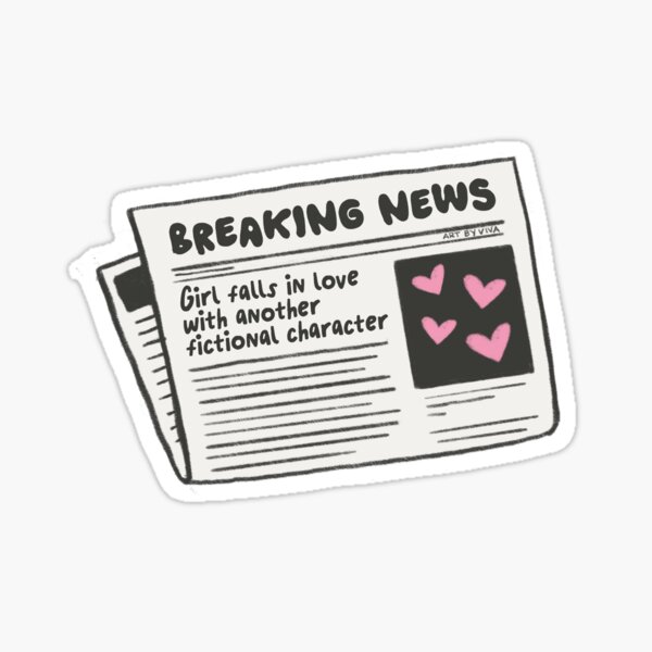Girl Falls in Love with Another Fictional Character | Bookish Kindle Stickers | Bookish Merch Sticker