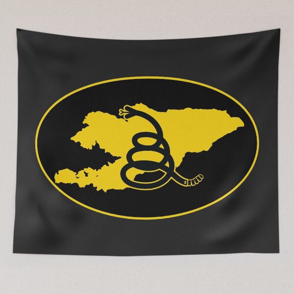Item preview, KYRGYZSTAN - Freedom Is The Superpower - Modern Gadsden Snake Flag - Dont Tread On Me design designed and sold by pelagio.