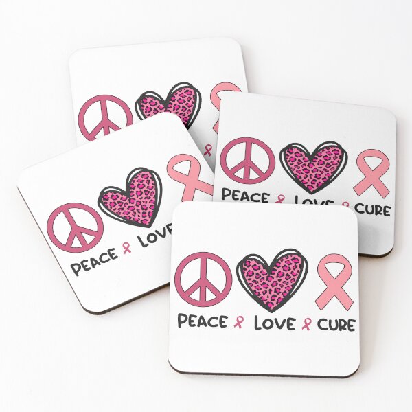 Item preview, Breast Cancer Peace Love Cure designed and sold by RCMstore.