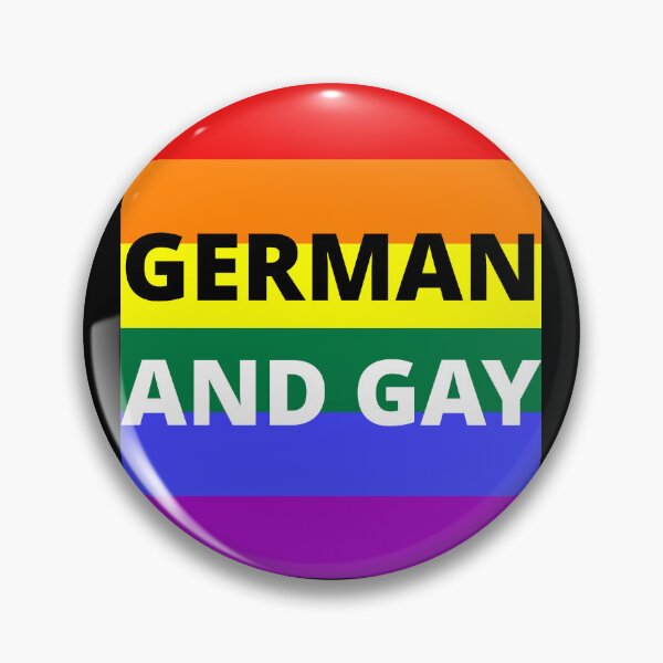 Item preview, GERMAN AND GAY on rainbow background designed and sold by uniqueitems.