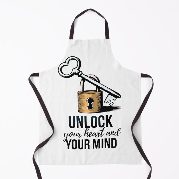 Item preview, Unlock Your Heart and Mind" Inspirational Key and Lock Design designed and sold by ObjCrea123.