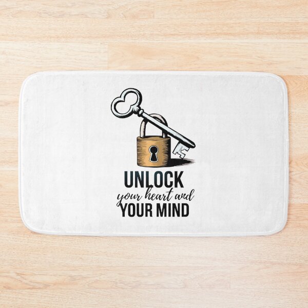 Item preview, Unlock Your Heart and Mind" Inspirational Key and Lock Design designed and sold by ObjCrea123.