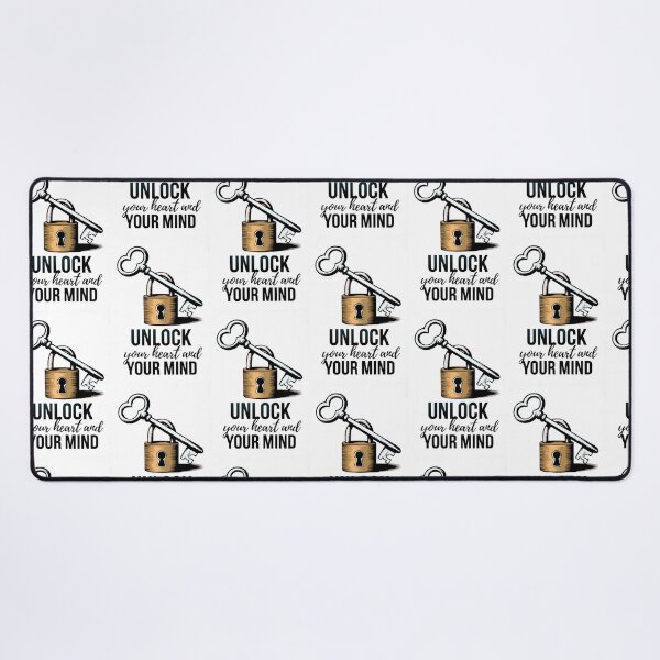 Item preview, Unlock Your Heart and Mind" Inspirational Key and Lock Design designed and sold by ObjCrea123.