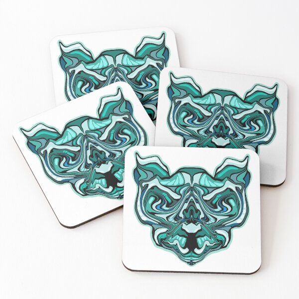 Item preview, Abstract wild animal face in shades of green designed and sold by DaveDanchuk.