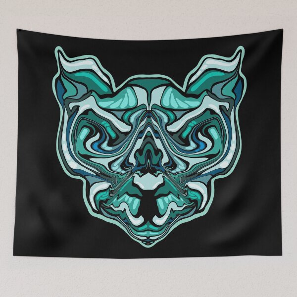 Item preview, Abstract wild animal face in shades of green designed and sold by DaveDanchuk.