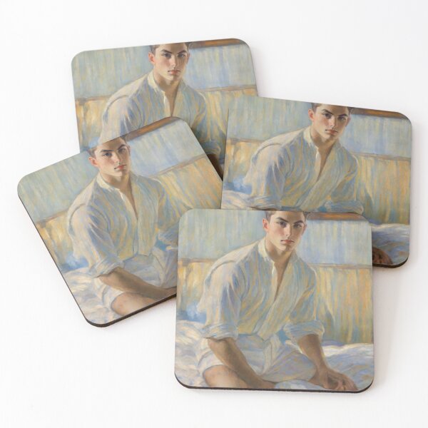 Item preview, Young man thinking on his bed - 4 designed and sold by MoodyFrames.
