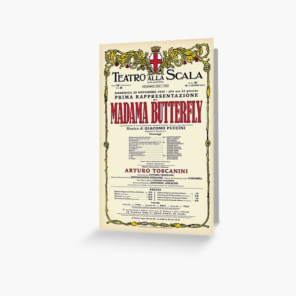 Item preview, Vintage-Style La Scala Madame Butterfly Opera Poster designed and sold by travelwitheric.