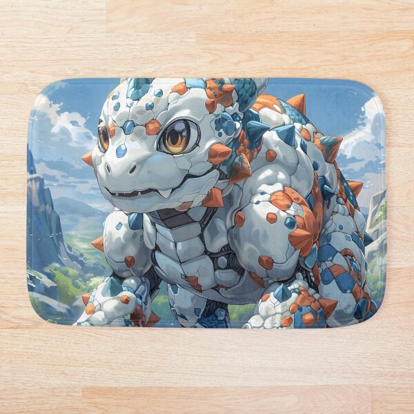 Item preview, white Rock Dino monster designed and sold by PCGDrawing.