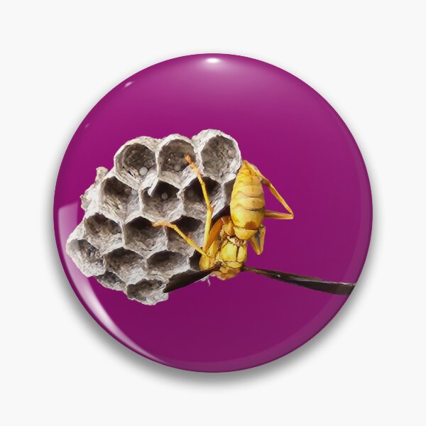 Item preview, Yellow paper wasp on nest with eggs designed and sold by Creative Endeavors ..