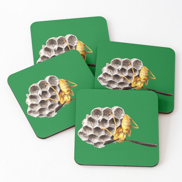 Item preview, Yellow paper wasp on nest with eggs designed and sold by Creative Endeavors ..