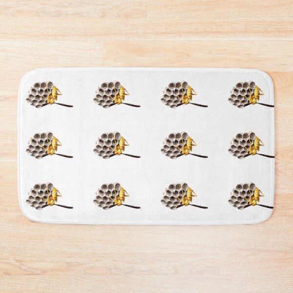 Item preview, Yellow paper wasp on nest with eggs designed and sold by Creative Endeavors ..