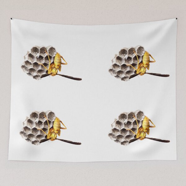 Item preview, Yellow paper wasp on nest with eggs designed and sold by Creative Endeavors ..