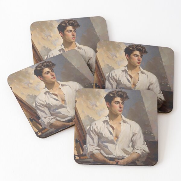 Item preview, Pensive young man posing - 2 designed and sold by MoodyFrames.