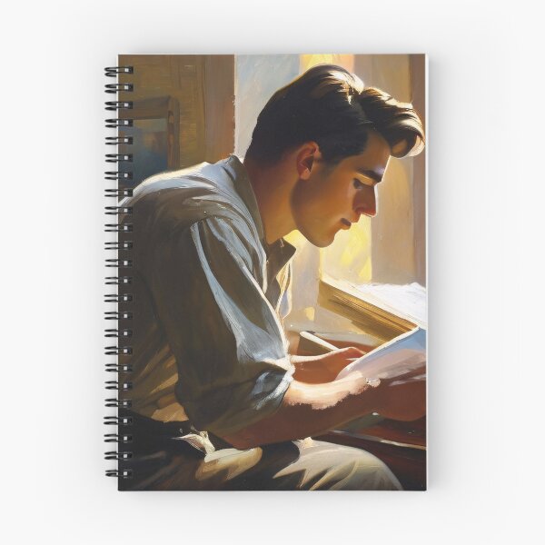 Item preview, Young man studying diligently designed and sold by MoodyFrames.