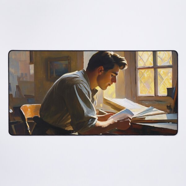Item preview, Young man studying diligently designed and sold by MoodyFrames.