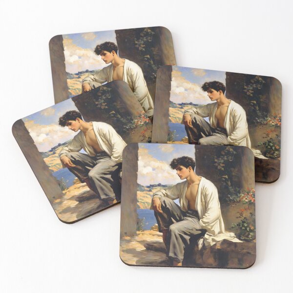 Item preview, Pensive young man posing in the sun - 2 designed and sold by MoodyFrames.