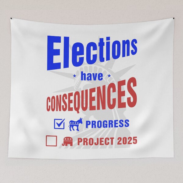 Item preview, Elections Shape the Future: Progress vs. Project 2025 designed and sold by ProtestDonald.