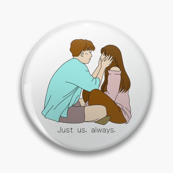 Item preview, Sweet K-Drama Moment: Seated Affectionate Couple designed and sold by Allison Sparkles.