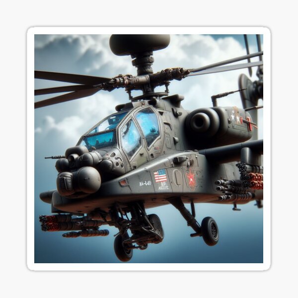 Vista previa del artículo con la obra «Impresión en color del AH-64 Apache», diseñado y vendido por SkywardTreasure.