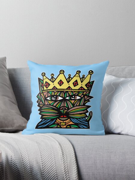 "King Kat" Throw Pillow