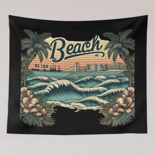 Item preview, Summer Plage with sea and blooming designed and sold by Expressions-Sel.