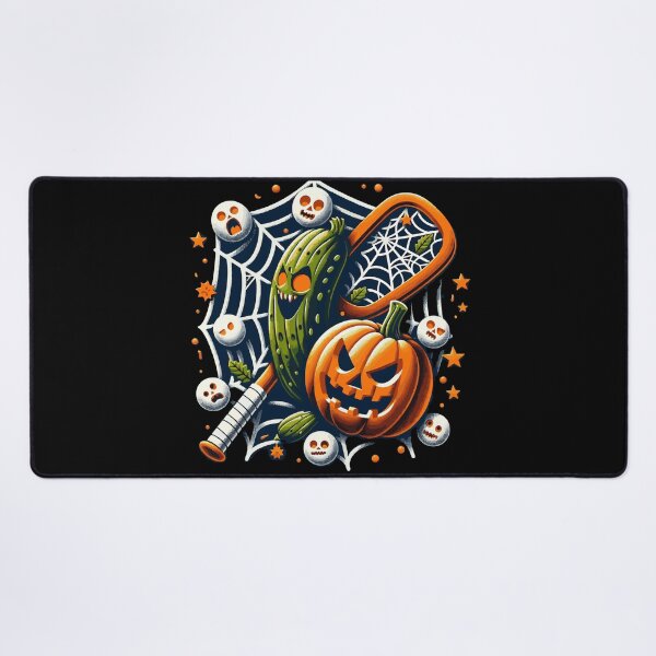 Item preview, Pickleball And Pumpkin Celebrating Halloween Xmas Pickleball Paddle designed and sold by Smix Pixels.