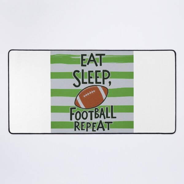 Item preview, Green stripes of Eat, sleep , football repeat designed and sold by FitEnvy.